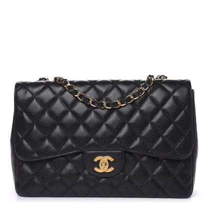 Chanel Caviar Quilted Jumbo Single Flap Black 1 of 16