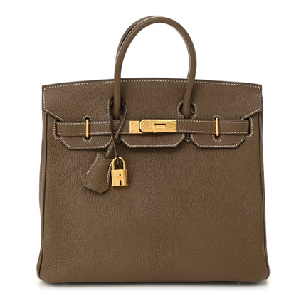 Hermes Chevre De Coromandel HAC Birkin 28 Etoupe 1 of 16