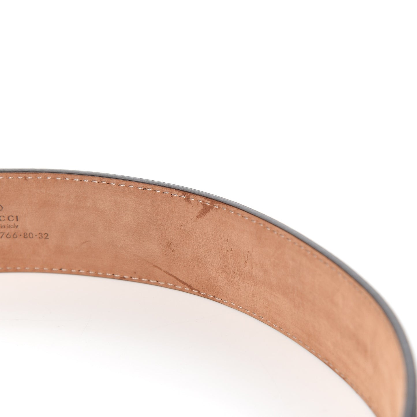 Calfskin Web Interlocking G Belt 80 32 Dark Brown