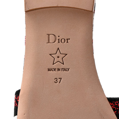 Christian Dior Canvas Embroidered Dioramour Dway Mules Slide Sandals 37 Multicolor 7 of 10