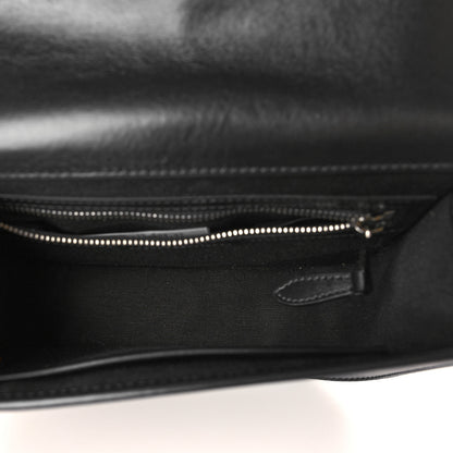 Burberry Calfskin Embossed Check Messenger Bag Black 5 of 9