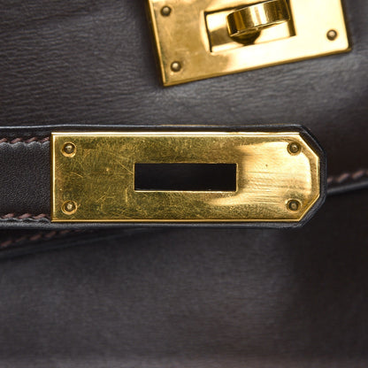 Hermes Box Kelly Retourne 32 Chocolate 7 of 22
