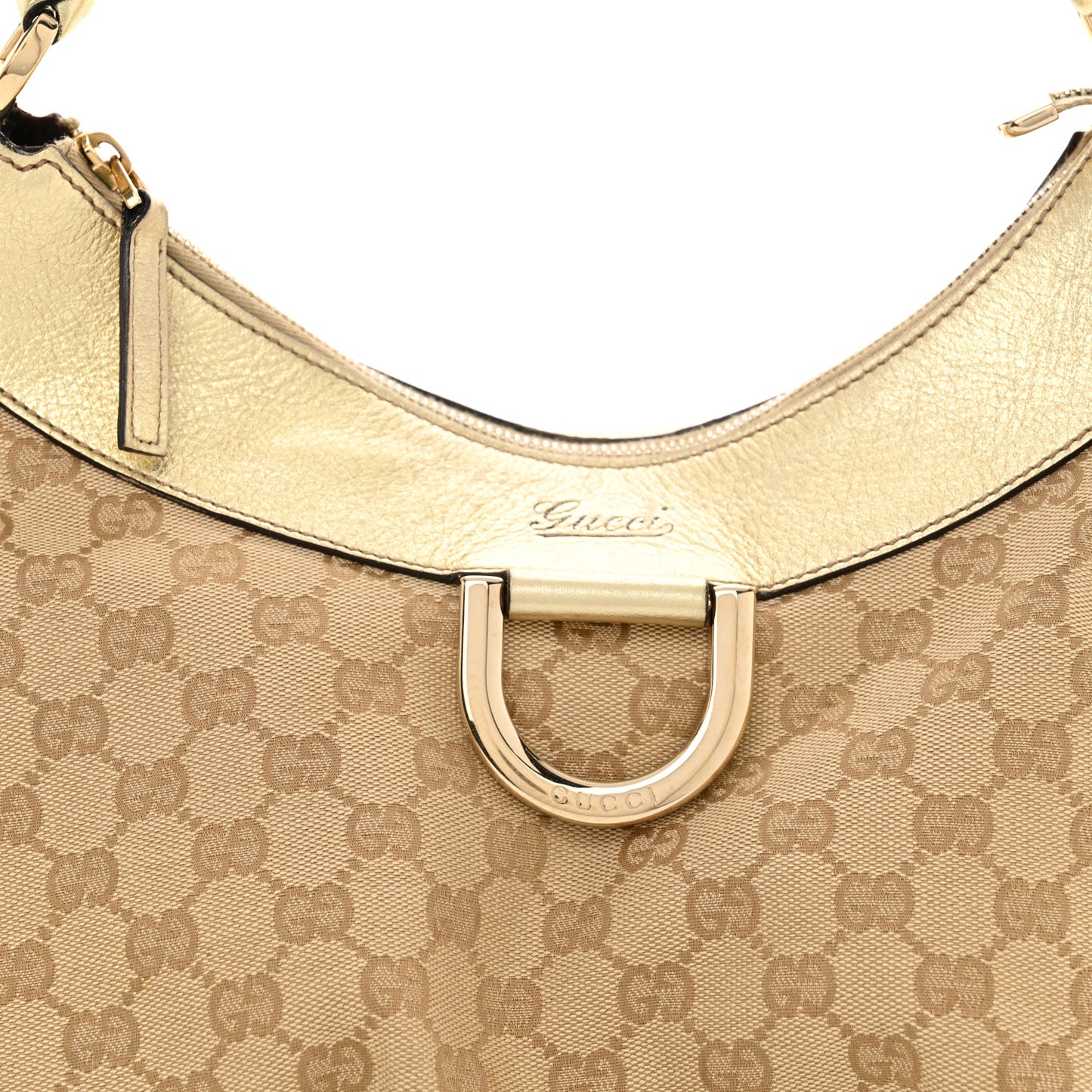 Monogram Large D Gold Hobo Gold