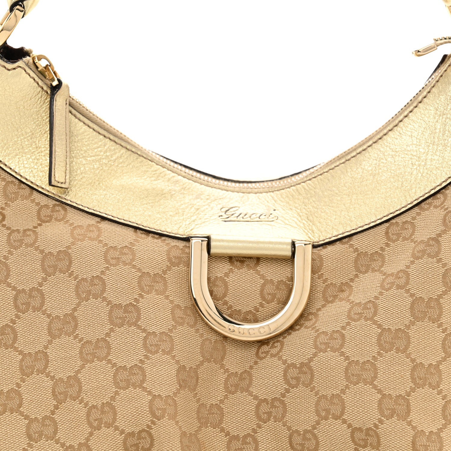 Gucci Monogram Large D Gold Hobo Gold 8 of 14