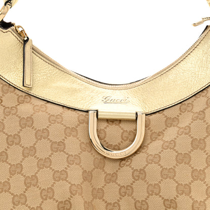 Gucci Monogram Large D Gold Hobo Gold 8 of 14