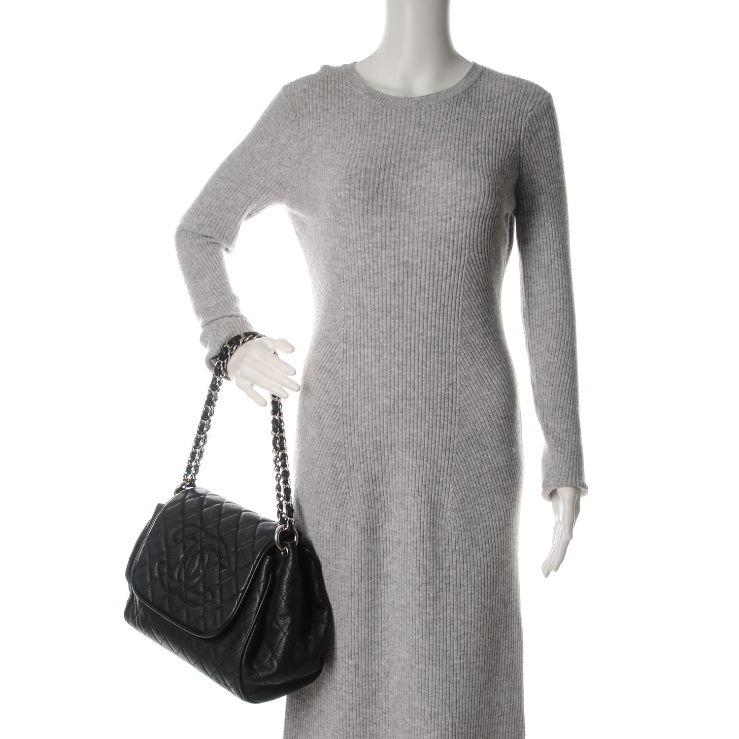 Chanel Caviar Quilted Timeless Accordion Flap Black 2 of 7