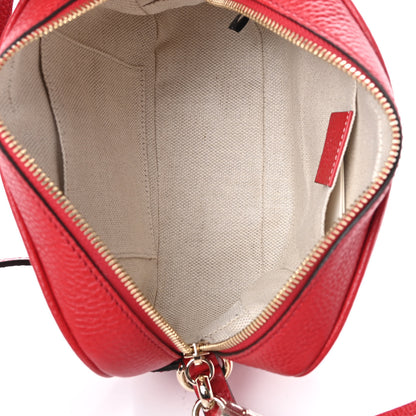 Gucci Pebbled Calfskin Small Soho Disco Bag Tabasco Red 5 of 10