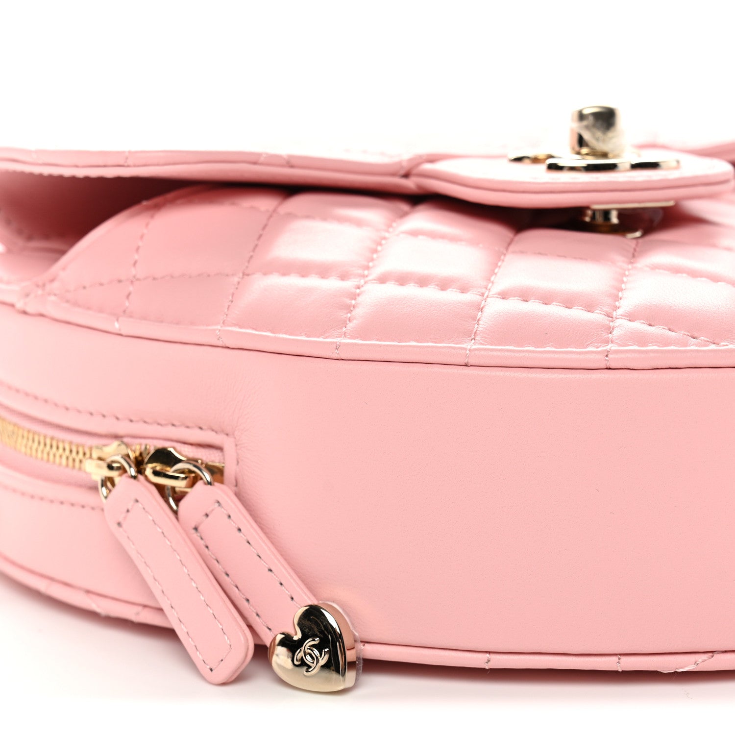 Chanel Lambskin Quilted Large CC In Love Heart Bag Light Pink 9 of 11