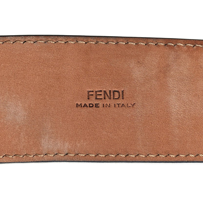 Fendi Vitello F is Fendi Bi-Color FF 1974 Embossed Belt 95 38 Maya Black 5 of 6
