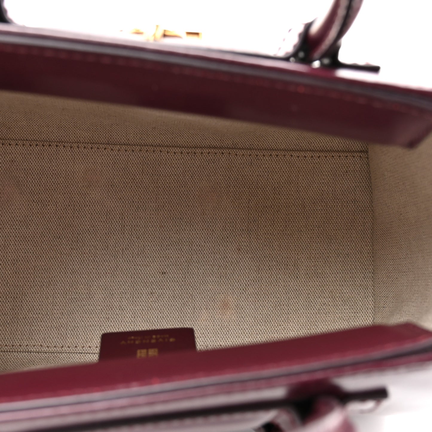 Box Calfskin Mini Lock Antigona Oxblood Red