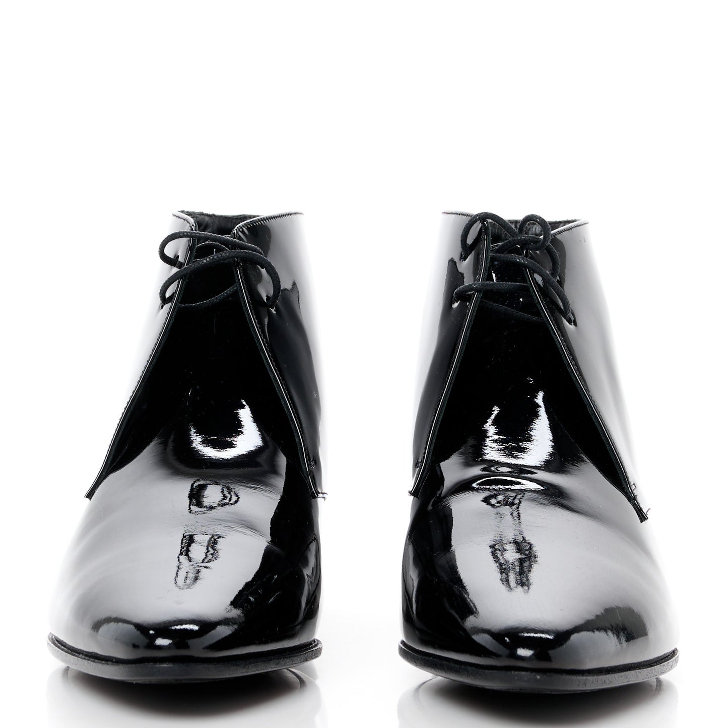 Patent Calfskin Joan Ankle Boots 41 Black