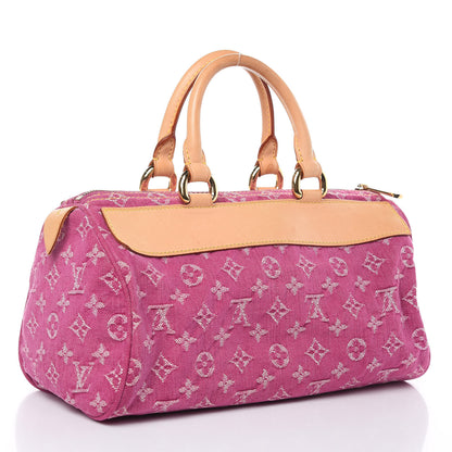 Louis Vuitton Monogram Denim Neo Speedy Fuchsia 3 of 13