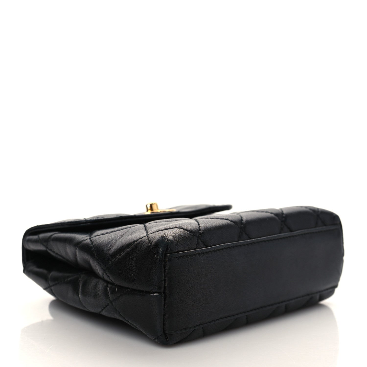 Chanel Lambskin Quilted Flap Waist Belt Bag Black 3 of 8