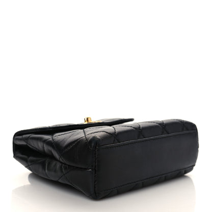 Chanel Lambskin Quilted Flap Waist Belt Bag Black 3 of 8