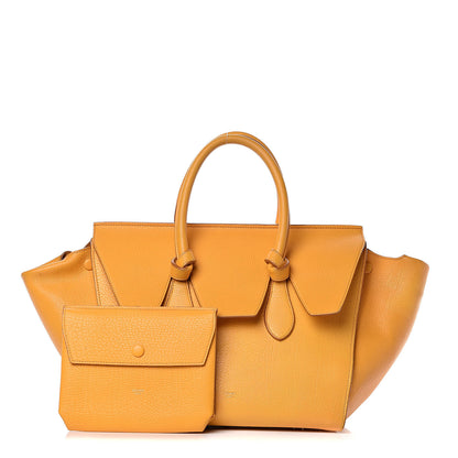 Celine Crisped Calfskin Small Tie Knot Tote Saffron 1 of 20