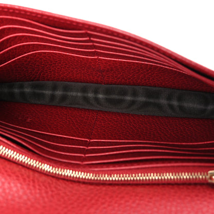 Gucci Dollar Calfskin Interlocking G Chain Wallet Red 5 of 11