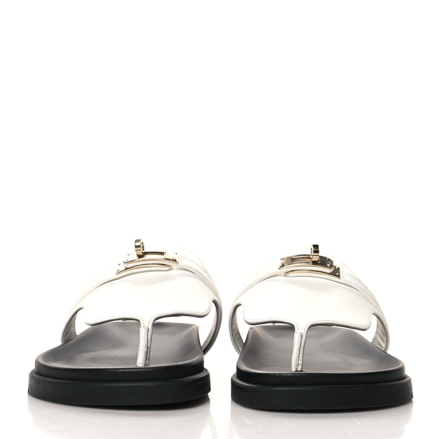 Calfskin Womens Empire Sandals 37 White