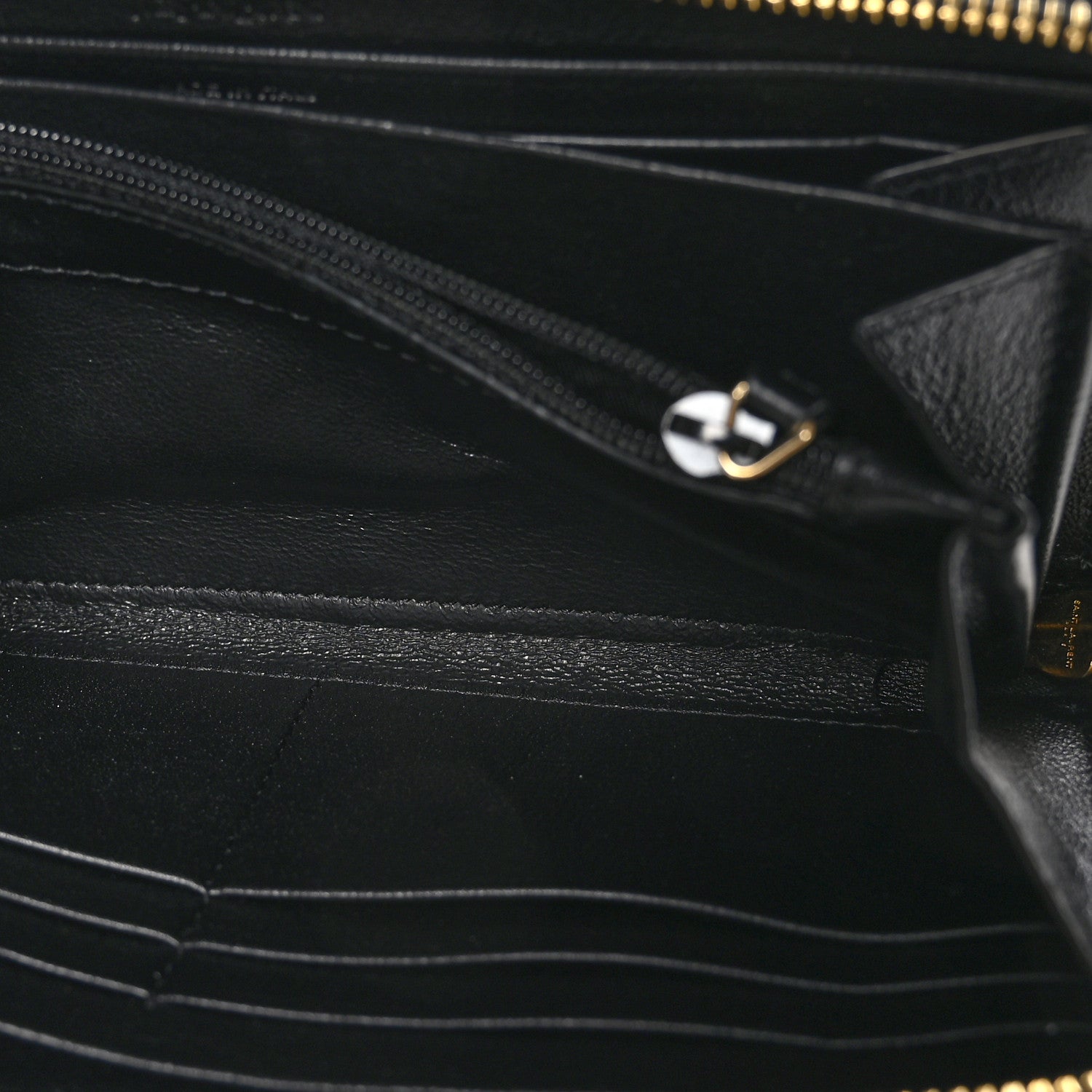 Saint Laurent Chevre Belle De Jour Zip Around Wallet Black 5 of 10