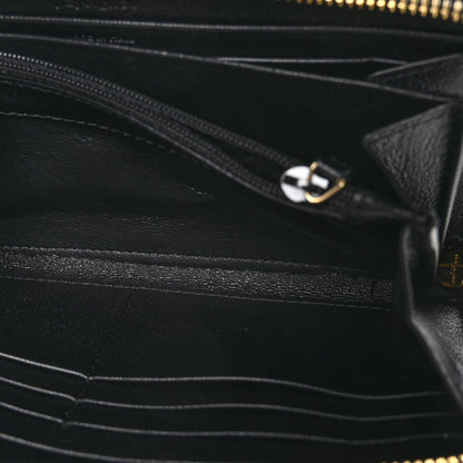 Saint Laurent Chevre Belle De Jour Zip Around Wallet Black 5 of 10