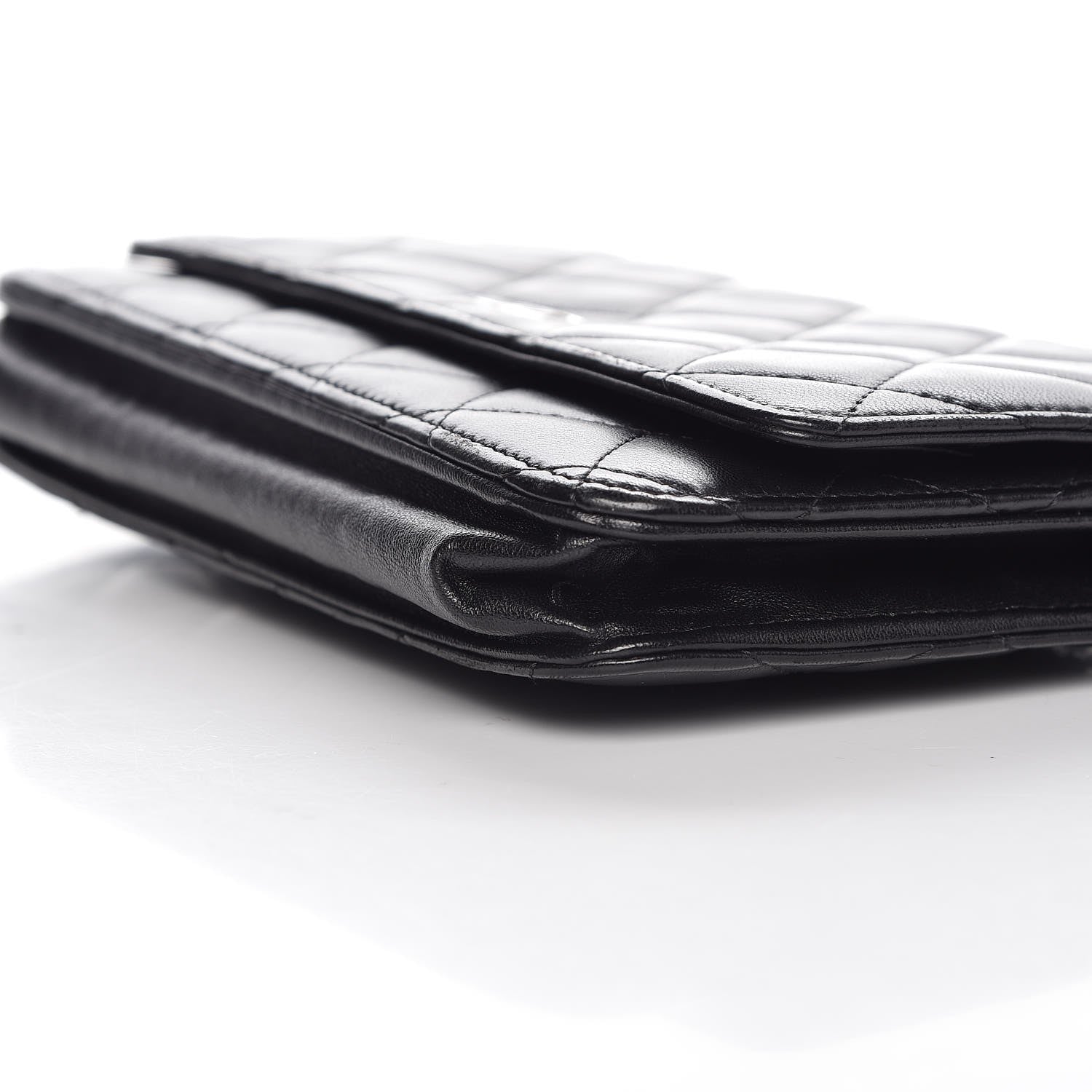 Chanel Lambskin Quilted Wallet On Chain WOC Black 10 of 10