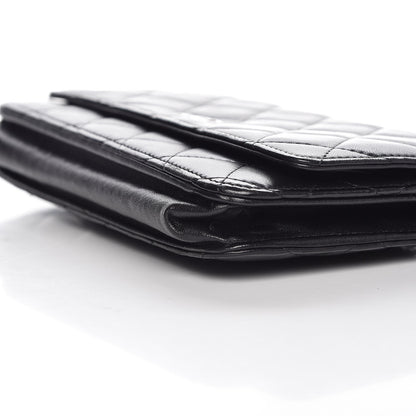 Chanel Lambskin Quilted Wallet On Chain WOC Black 10 of 10