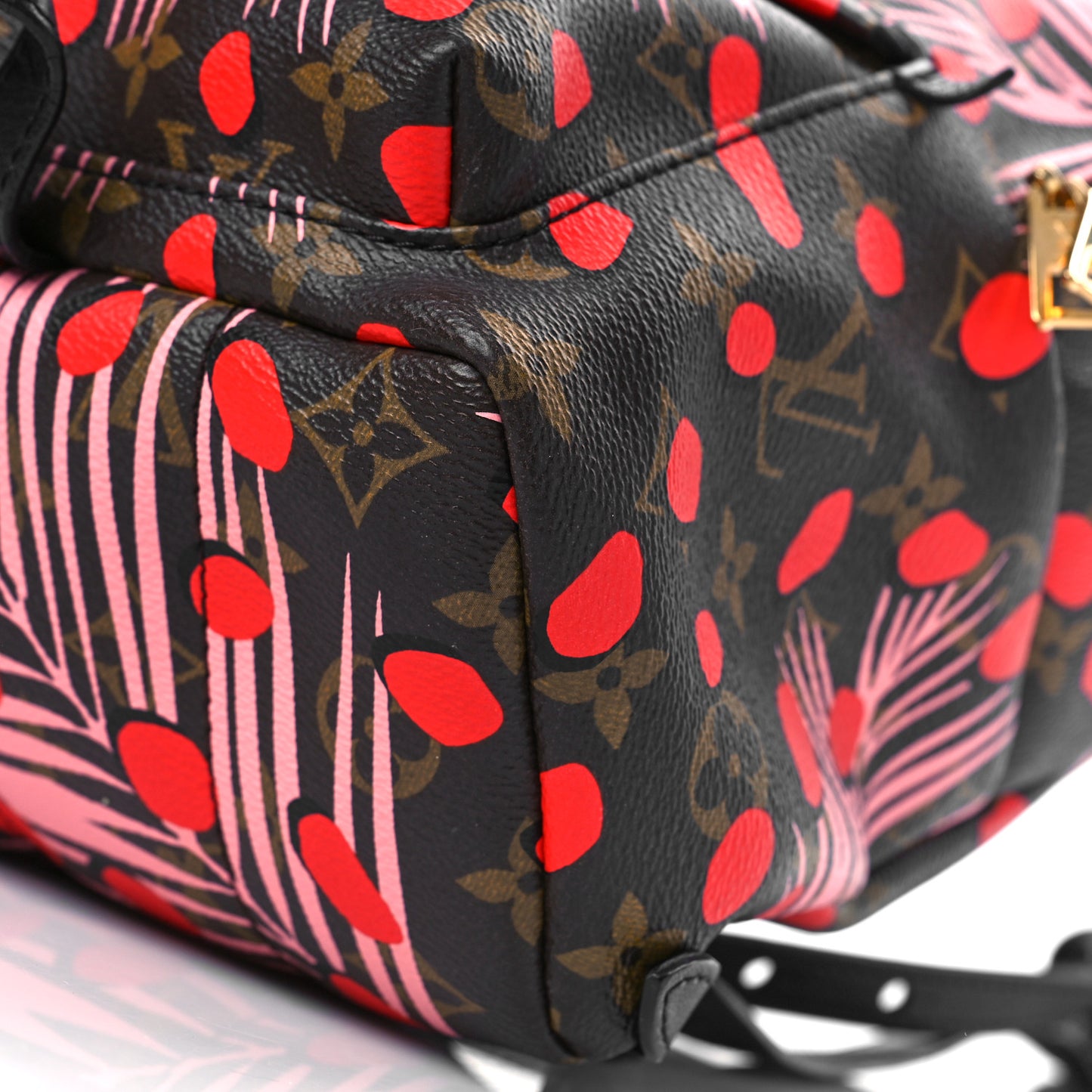 Monogram Jungle Dots Palm Springs Backpack PM Sugar Pink Poppy