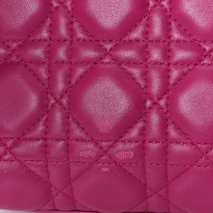 Christian Dior Lambskin Cannage Medium Lady Dior Fuchsia 12 of 15