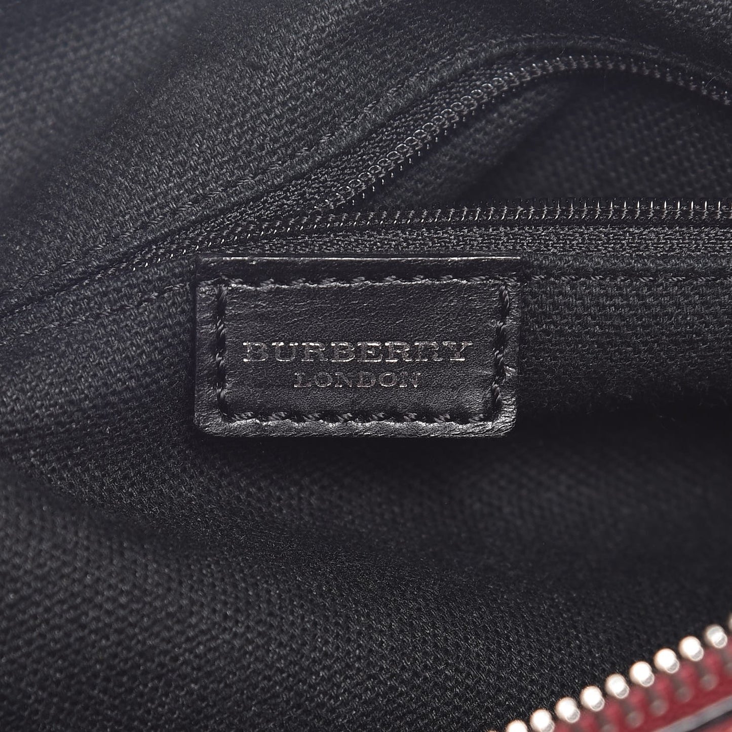 House Check Studded Satchel Red