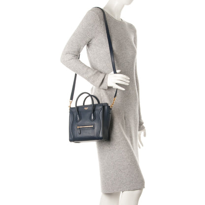 Celine Smooth Calfskin Nano Luggage Ink 2 of 7