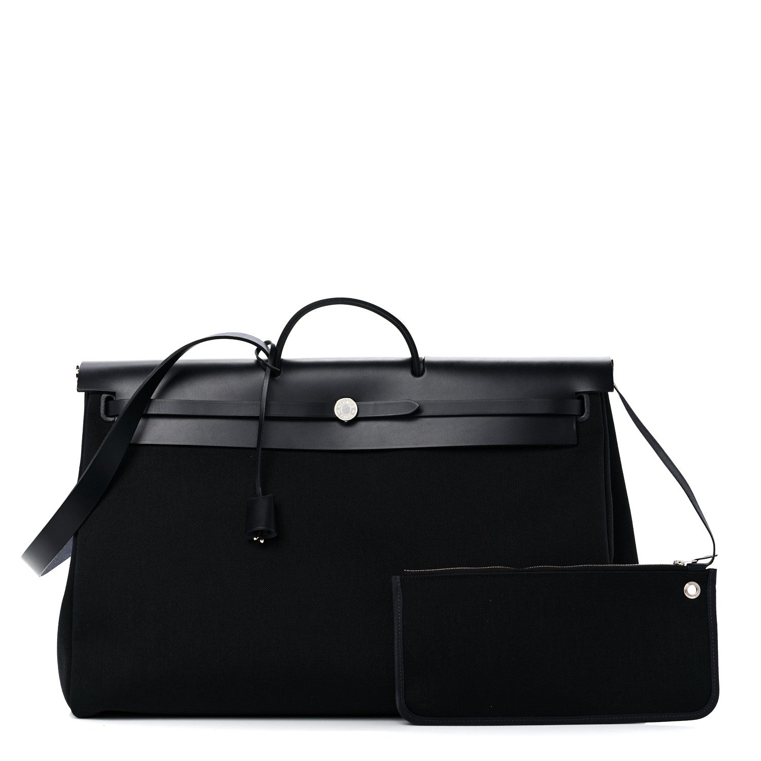 Hermes Toile Vache Hunter Herbag 50 Black 1 of 10