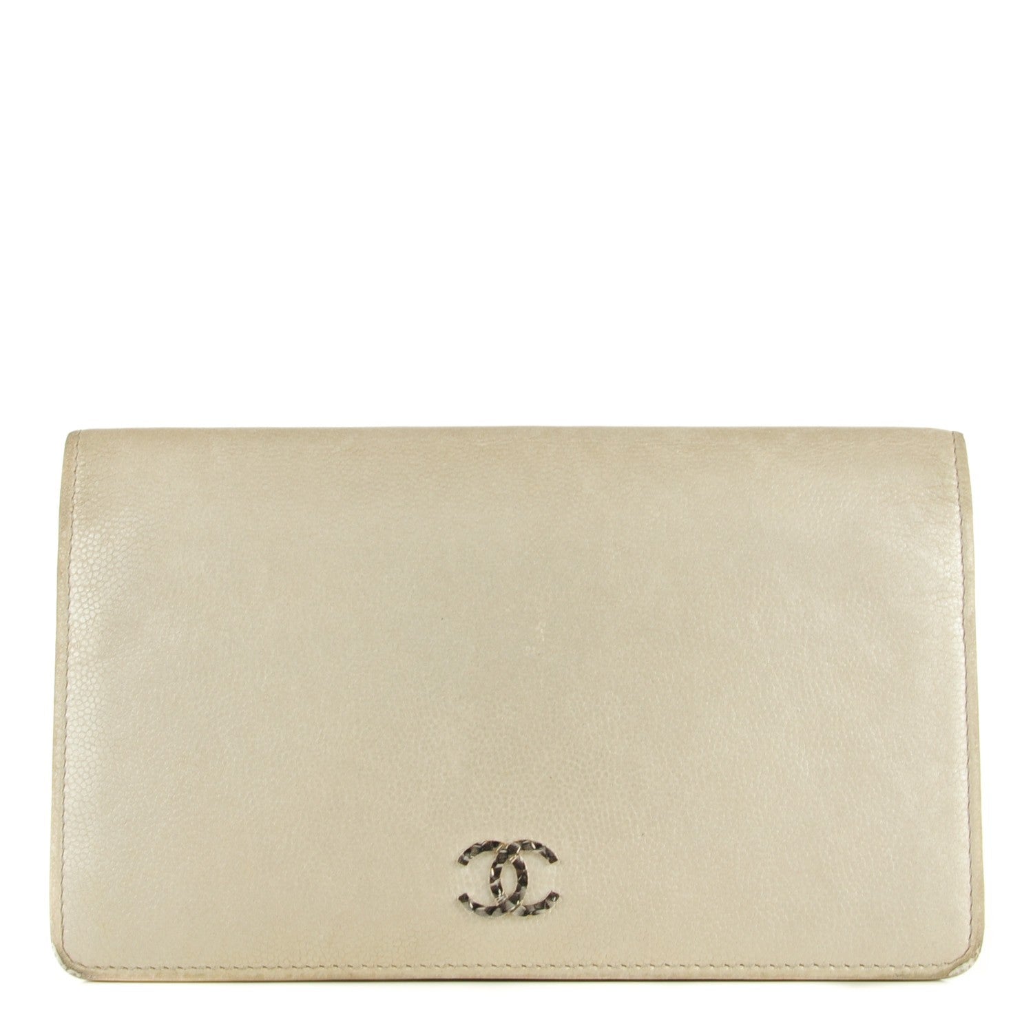 Chanel Caviar Sevruga Yen Wallet Pearl 1 of 9