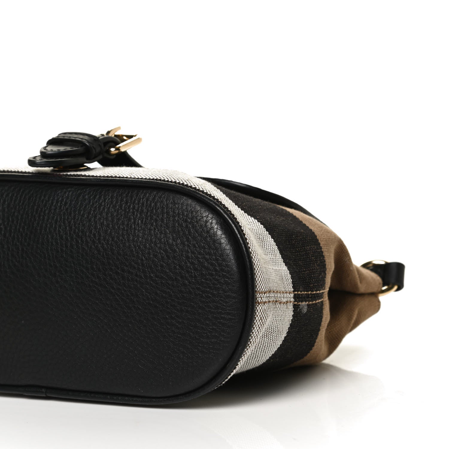Burberry Mega Check Grainy Calfskin Small Gowan Messenger Bag Black 14 of 17