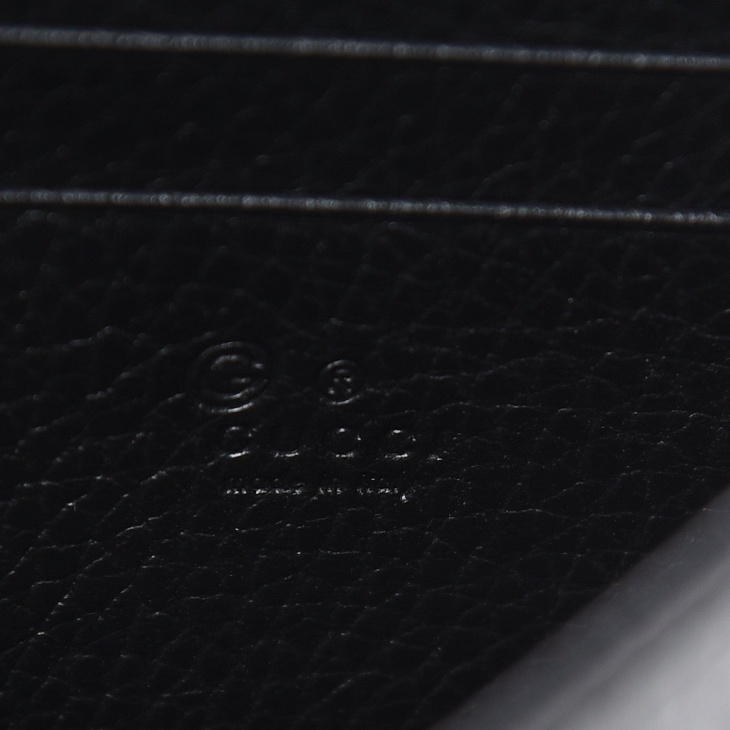 Gucci Dollar Calfskin Interlocking G Chain Wallet Black 6 of 8