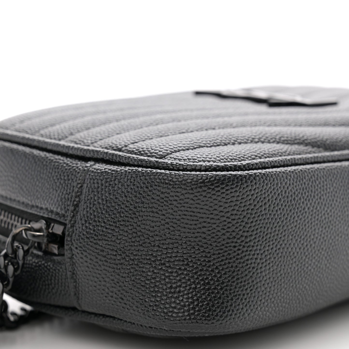 Grain De Poudre Matelasse Monochrome Monogram Mini Lou Camera Bag Black
