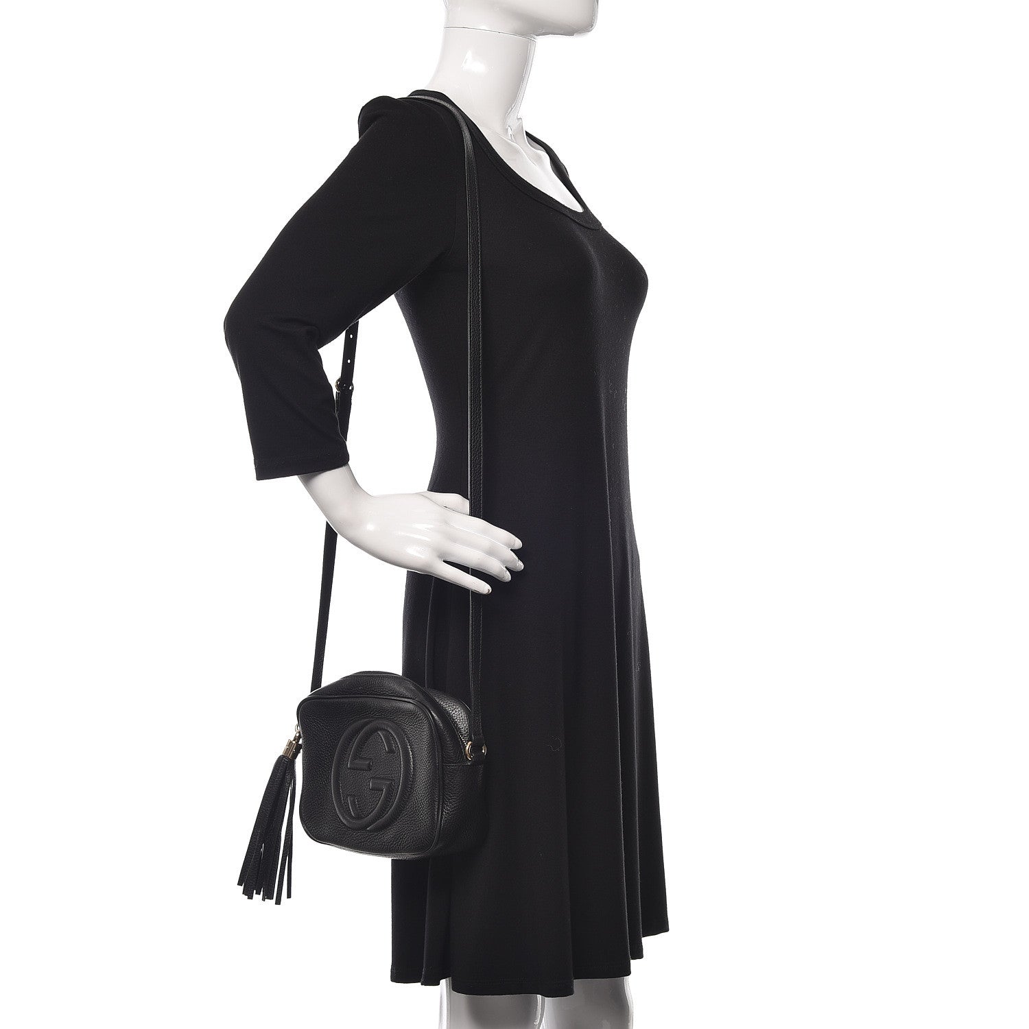 Gucci Pebbled Calfskin Small Soho Disco Bag Black 2 of 11