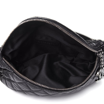 Chanel Lambskin Quilted Banane Waist Bag Fanny Pack Black 5 of 11
