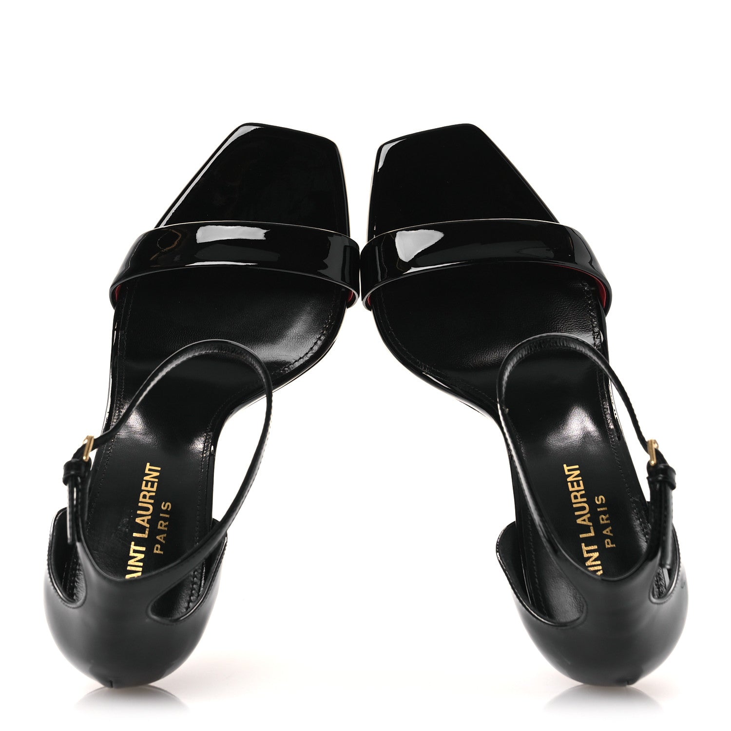Saint Laurent Vernice Chiffon Amber 105 Ankle Strap Sandals 38 Black 2 of 12