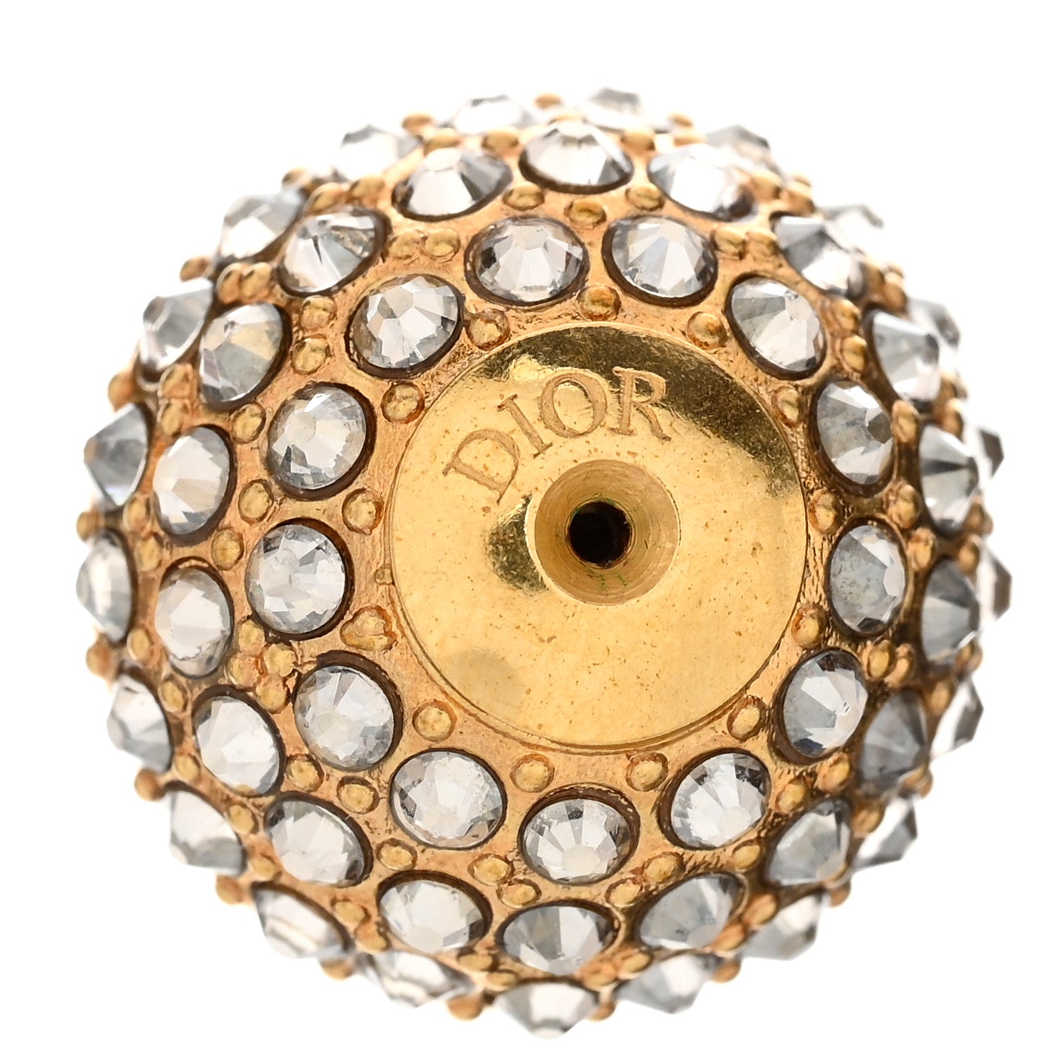 Christian Dior Crystal Pearl Dior Tribales Earrings Gold 4 of 4