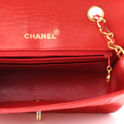 Chanel Lambskin Quilted Small Single Flap Red 4 of 12
