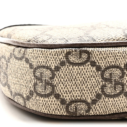 Gucci GG Supreme Monogram Textured Dollar Calfskin Mini Ophidia Chain Bag Beige Ebony 9 of 10