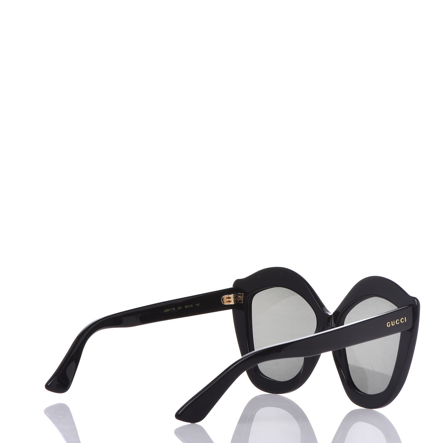 Gucci Cat Eye Sunglasses GG0117S Sunglasses Black 4 of 6