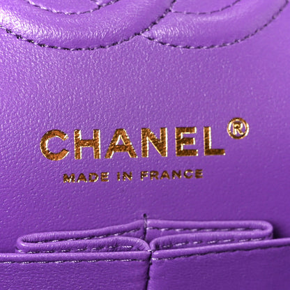 Chanel Caviar Quilted Small Double Flap Purple 6 of 12