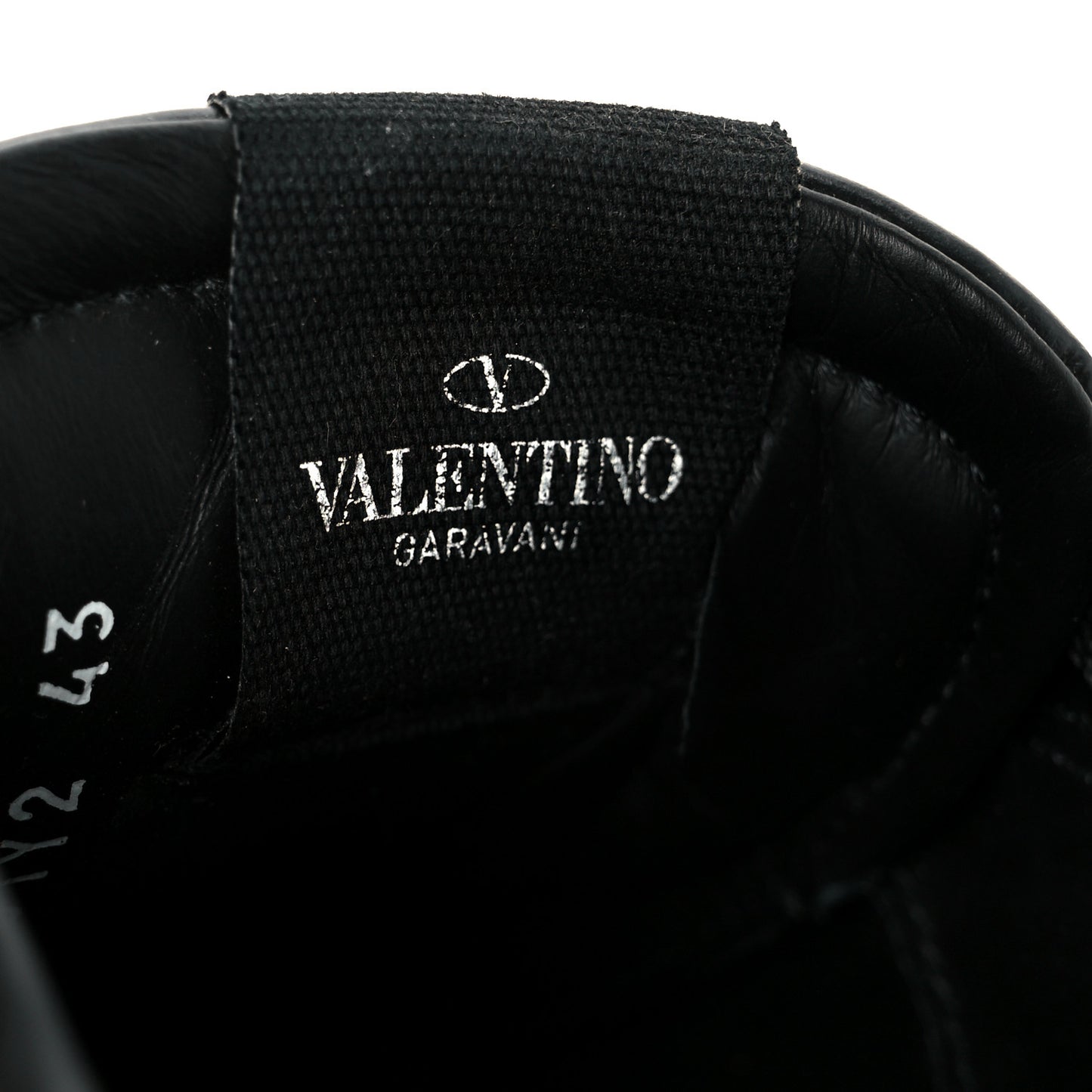 Calfskin Mens Rockstud Untitled Open Sneakers 43 Black