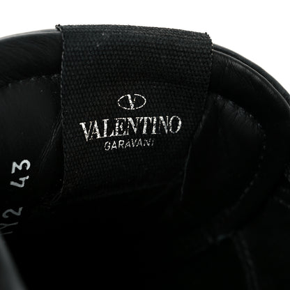 Valentino Garavani Calfskin Mens Rockstud Untitled Open Sneakers 43 Black 9 of 10