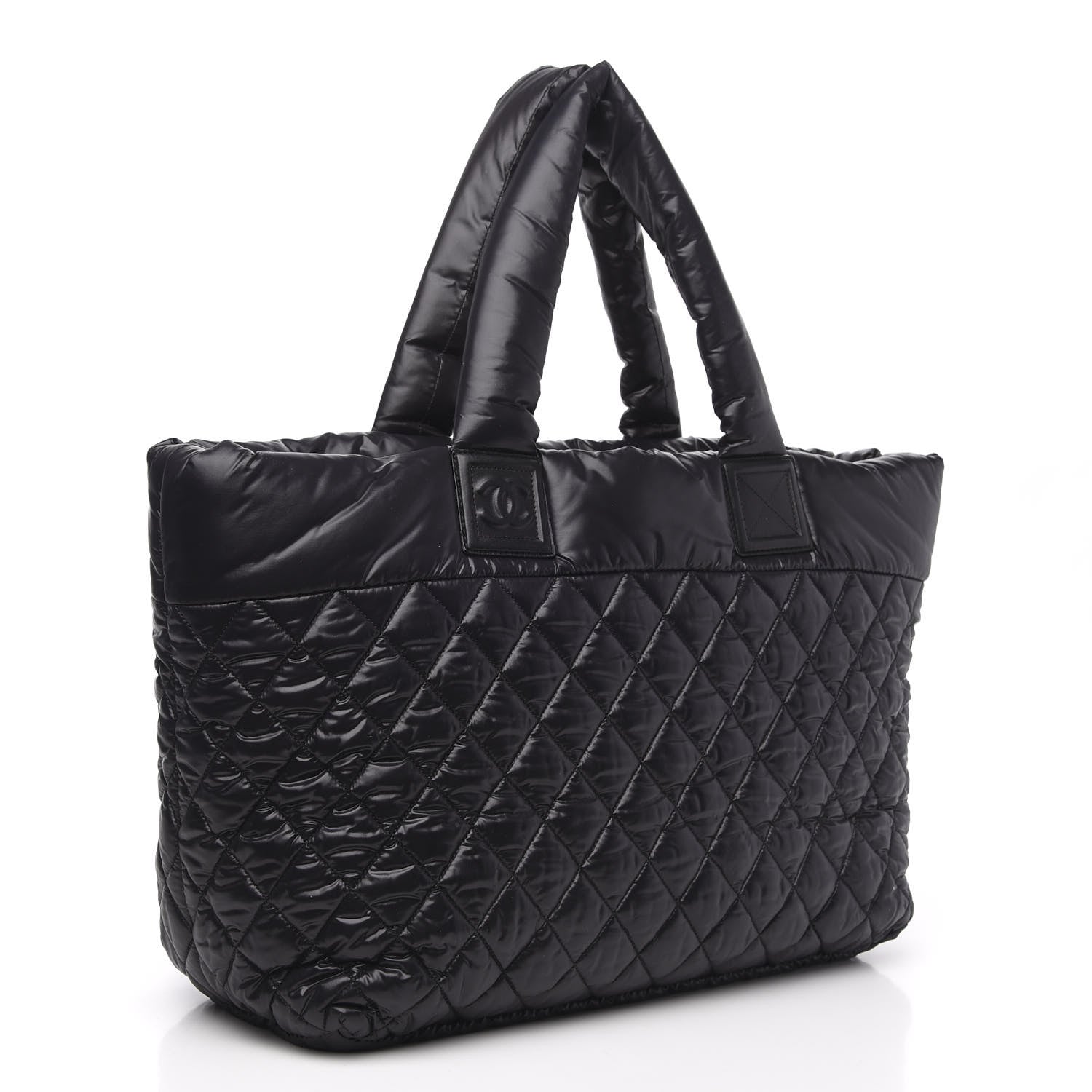 Chanel Nylon Quilted Large Coco Cocoon Tote Black 2 of 9