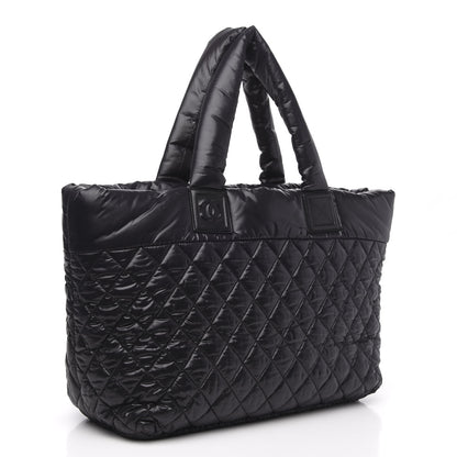 Chanel Nylon Quilted Large Coco Cocoon Tote Black 2 of 9
