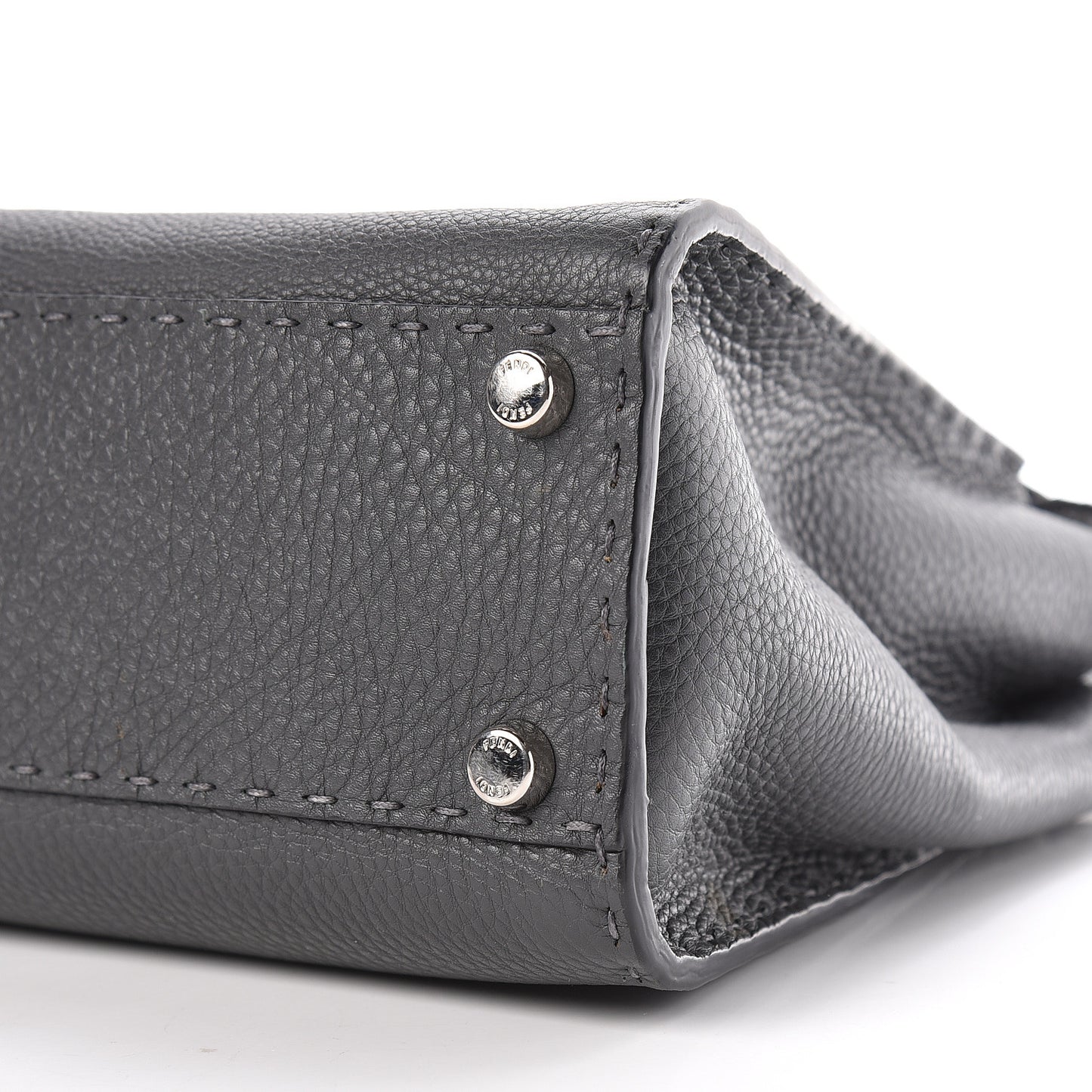Cuoio Romano Selleria Bi-Color Medium Peekaboo Iconic Satchel Asfalto Latte
