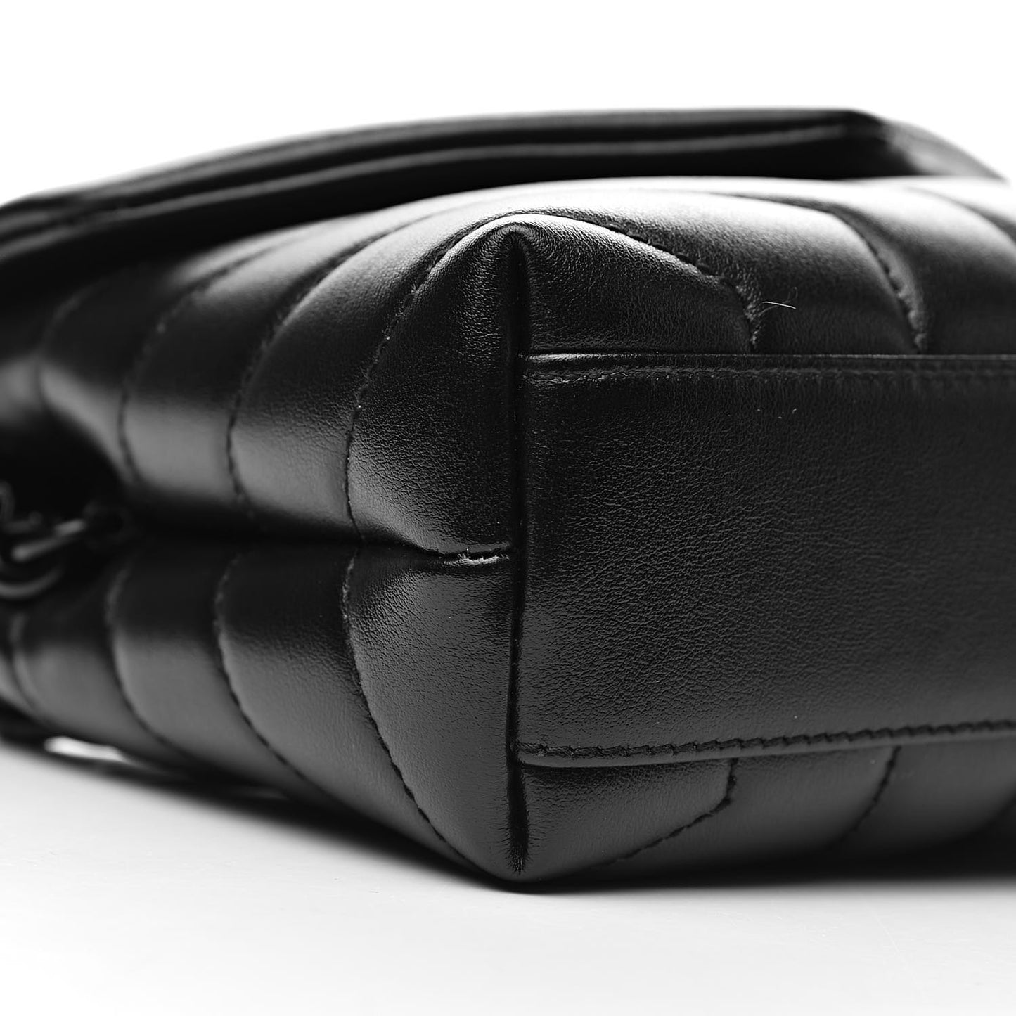 Calfskin Y Quilted Monogram Toy Loulou Crossbody Bag Black