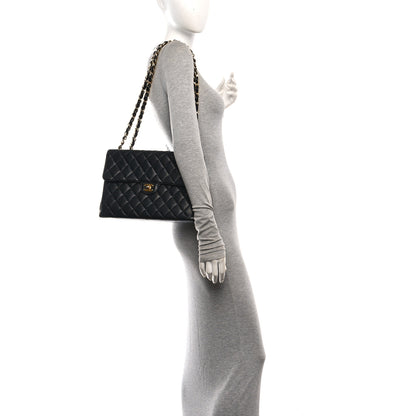 Chanel Caviar Jumbo Single Flap Black 2 of 10