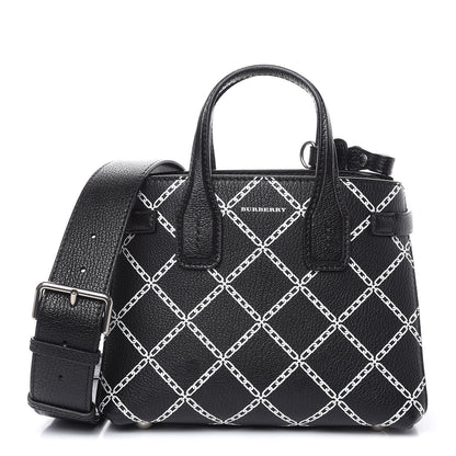 Burberry Goatskin Link Print Baby Banner Tote Black 1 of 9